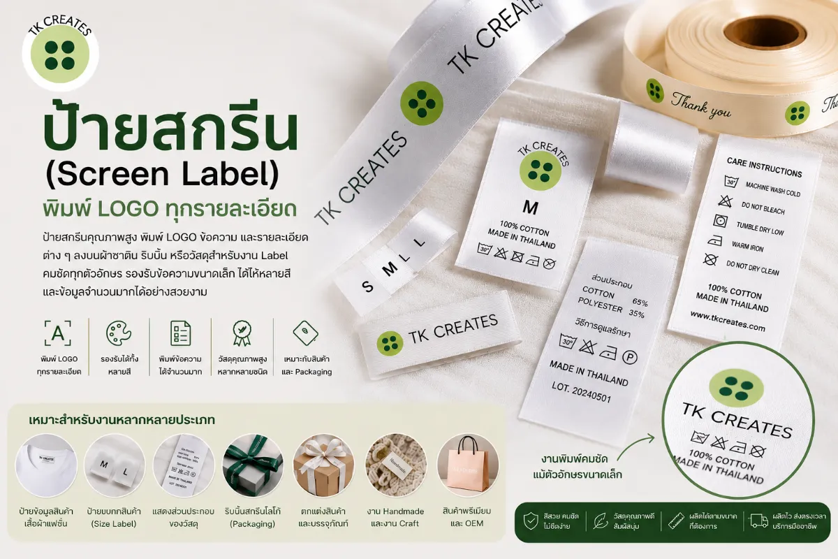 ป้ายสกรีน (Screen Label) คืออะไร