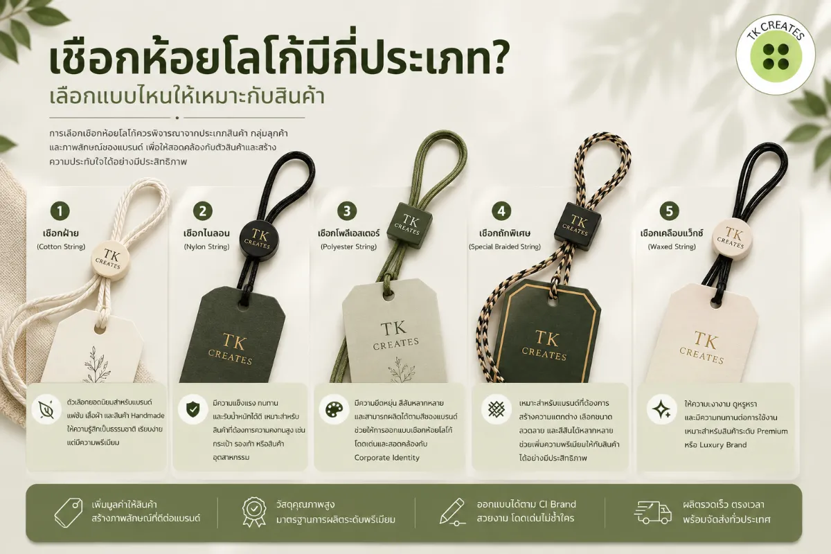 เชือกห้อยโลโก้มีกี่ประเภท เลือกแบบไหนให้เหมาะกับสินค้า
